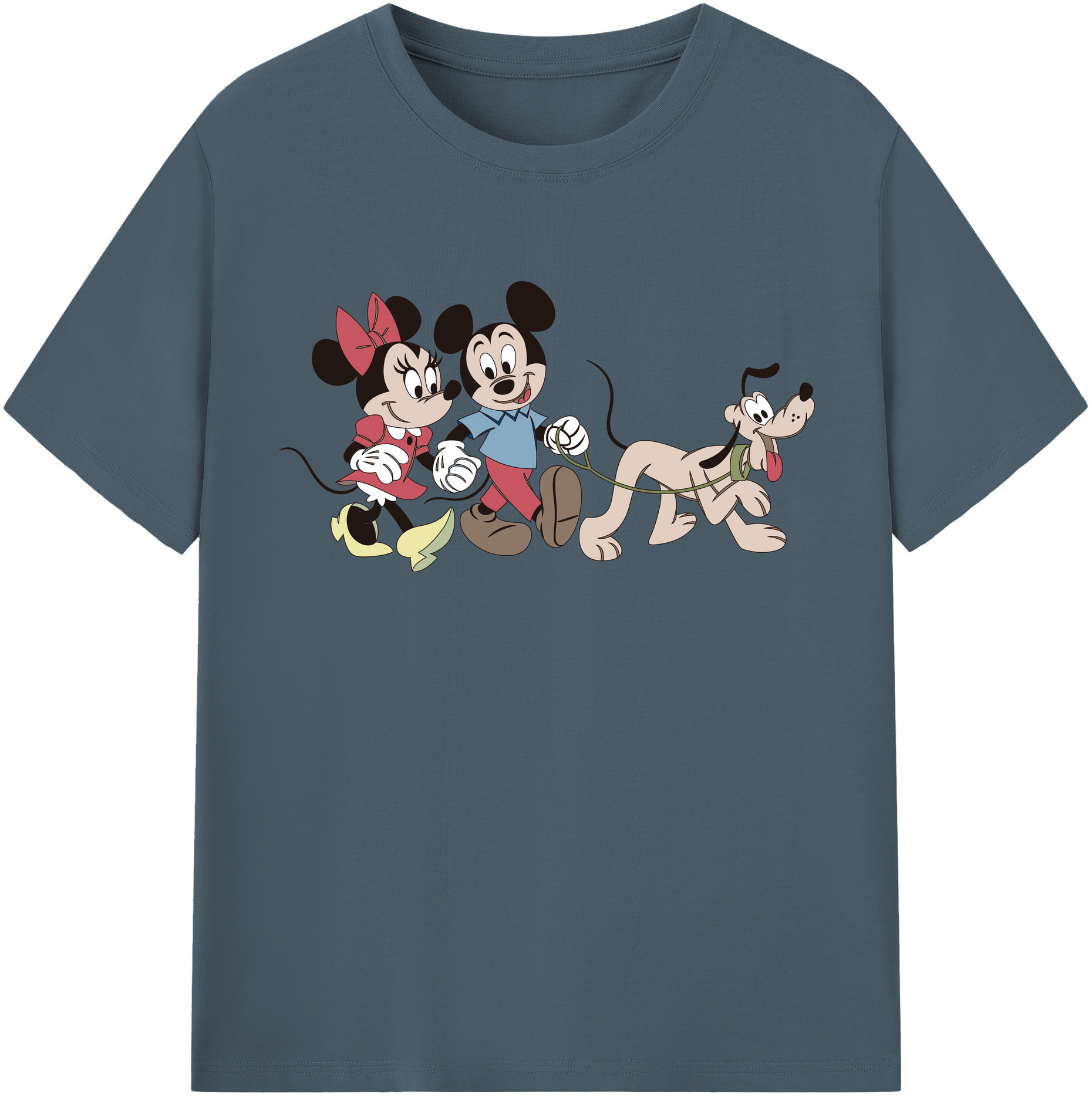 （画像用） ミッキーマウス Mickey Mouse 綿100％半袖Tシャツ（フロントプリント）